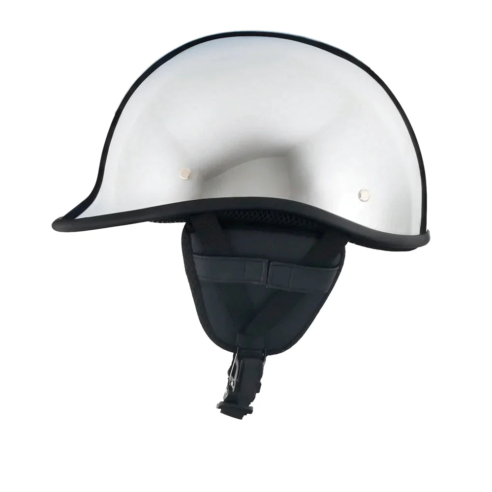 Smallest & Lightest Open Face Polo Helmet - Chrome