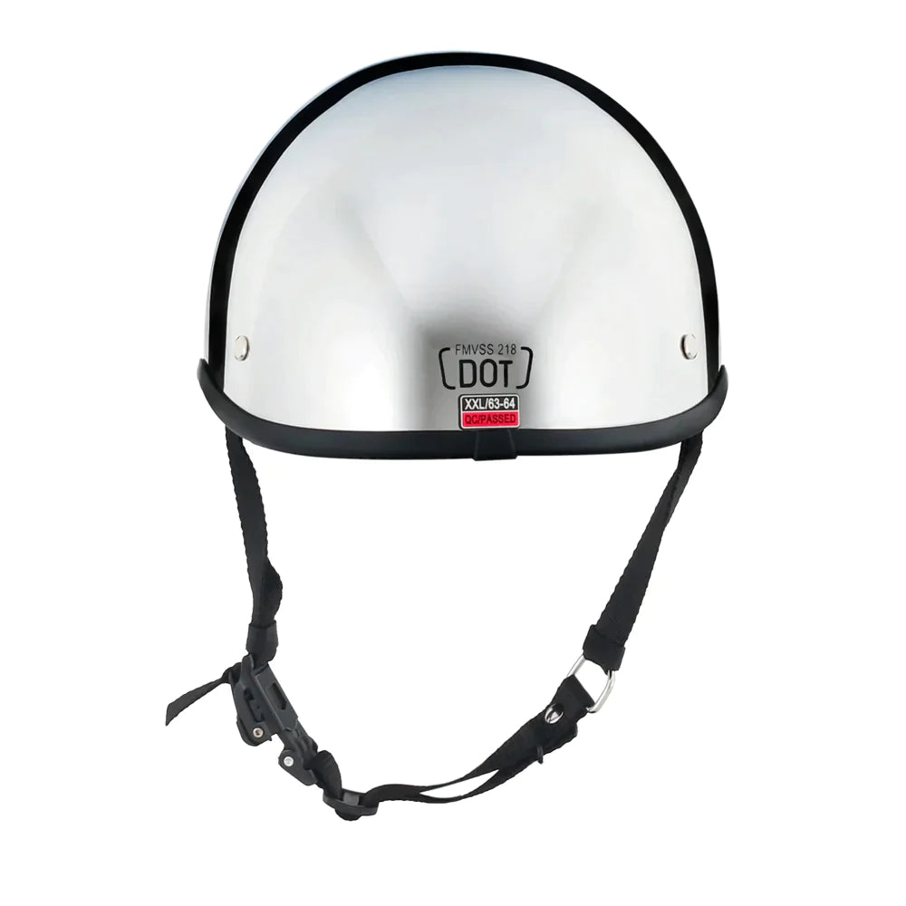 Smallest & Lightest Open Face Polo Helmet - Chrome