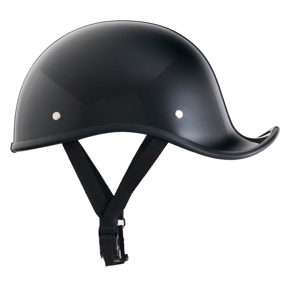 Smallest & Lightest DOT Reversible Helmet Curved Style - Gloss Black
