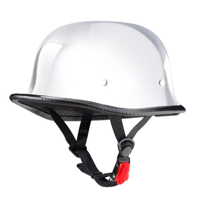 Lightest German Style Mayan DOT Half Helmet - Chrome