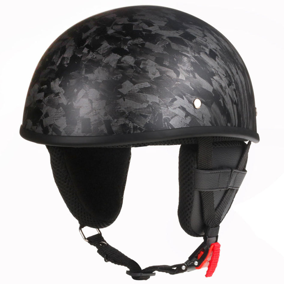 Smallest & Lightest DOT Beanie Helmet - Carbon Fiber Black
