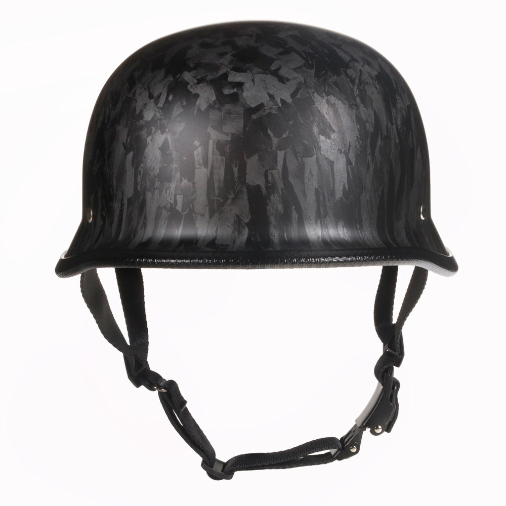 Lightest German Style Mayan DOT Half Helmet - Carbon Fiber Black