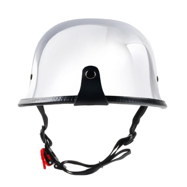 Lightest German Style Mayan DOT Half Helmet - Chrome