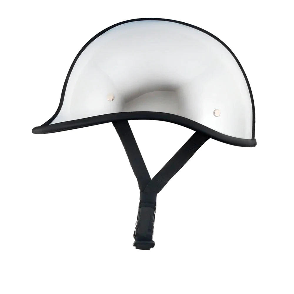 Smallest & Lightest DOT Open Face Polo Helmet - Chrome