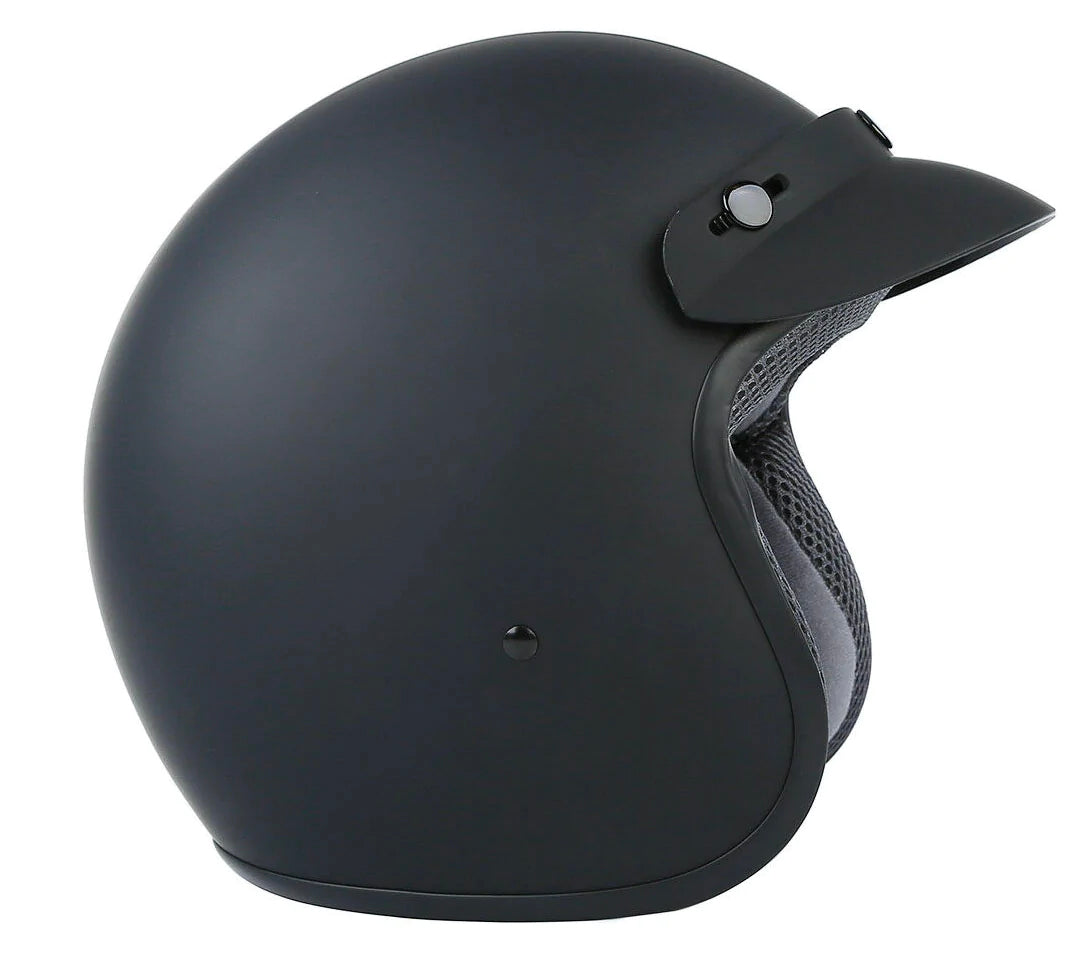 3/4 Retro Open Face DOT Motorcycle Helmet