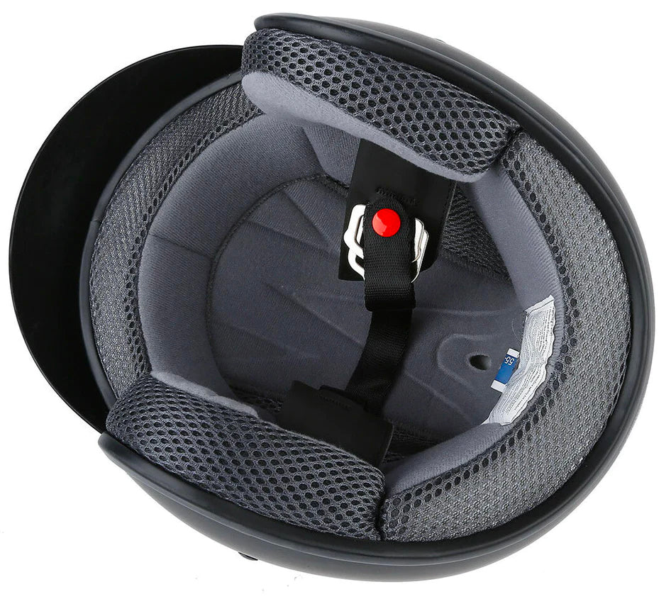 3/4 Retro Open Face DOT Motorcycle Helmet