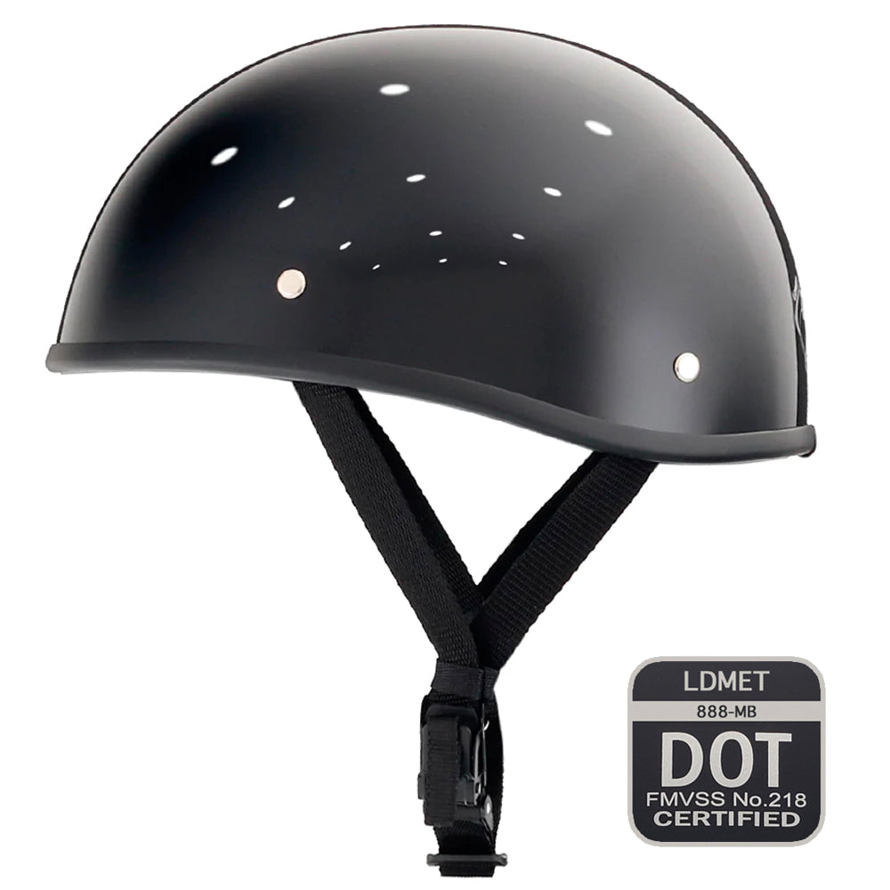 Smallest & Lightest DOT Beanie Helmet - Gloss Black