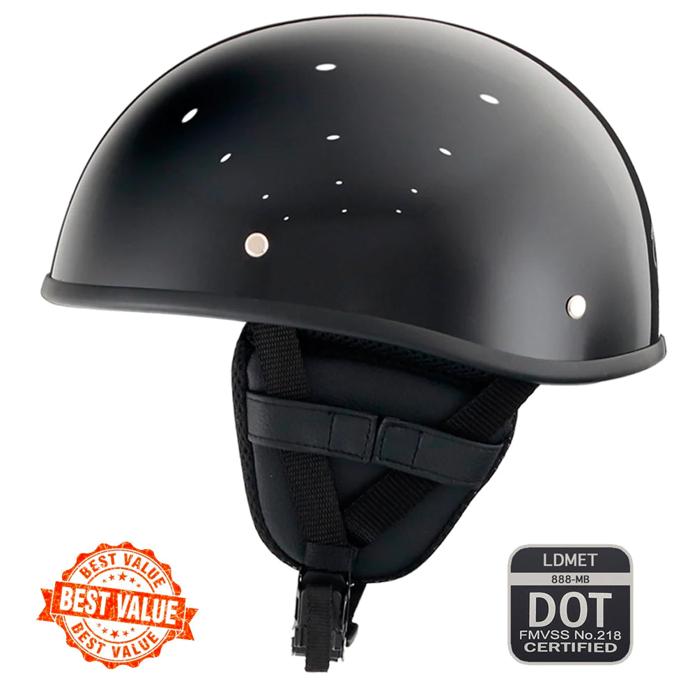 Smallest & Lightest DOT Beanie Helmet - Gloss Black