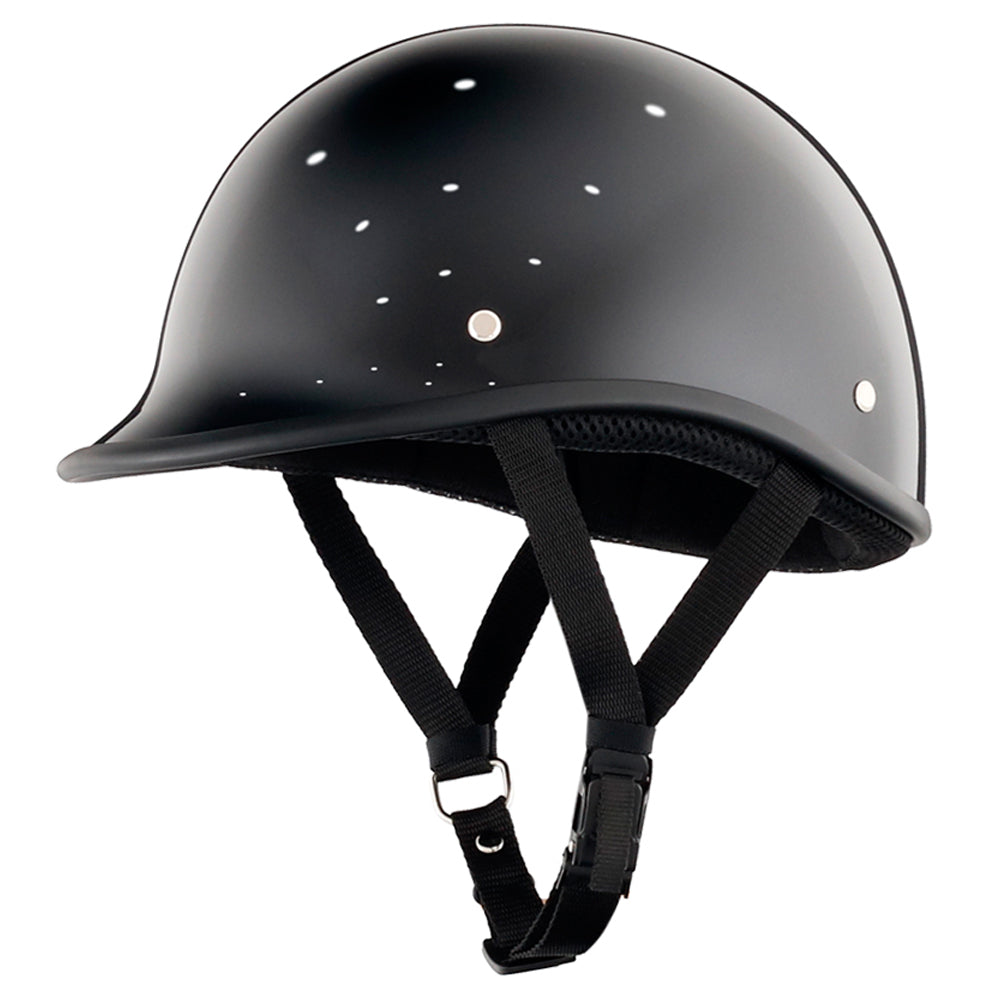 dot polo style motorcycle helmet Smallest & Lightest DOT Polo Helmet- Gloss Black