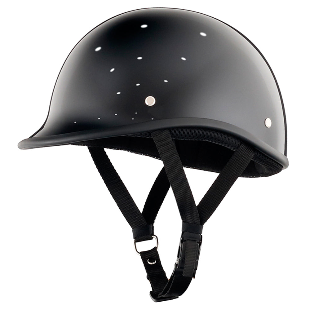 Smallest & Lightest Open Face Polo Helmet- Gloss Black