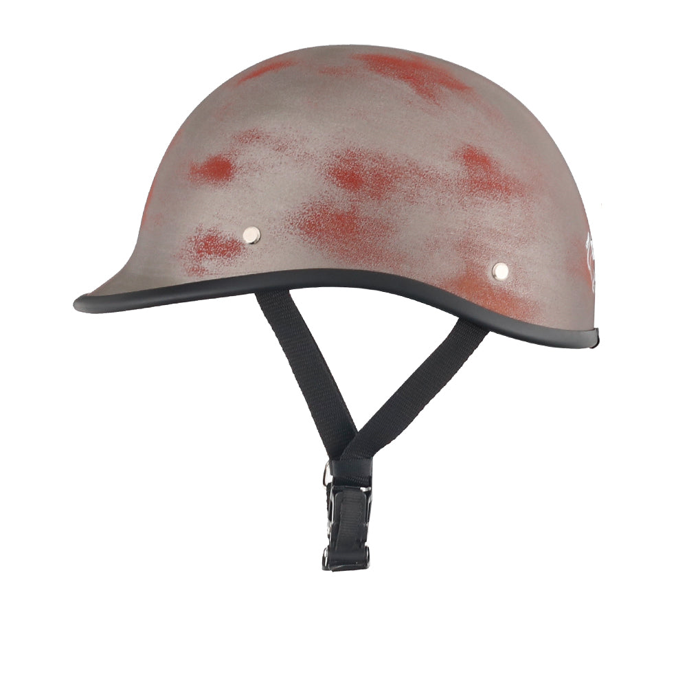 Smallest & Lightest DOT Open Face Polo Helmet - Rust Black