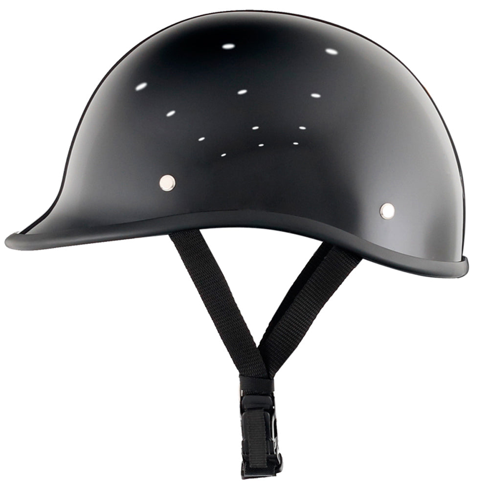 Smallest & Lightest Open Face Polo Helmet- Gloss Black