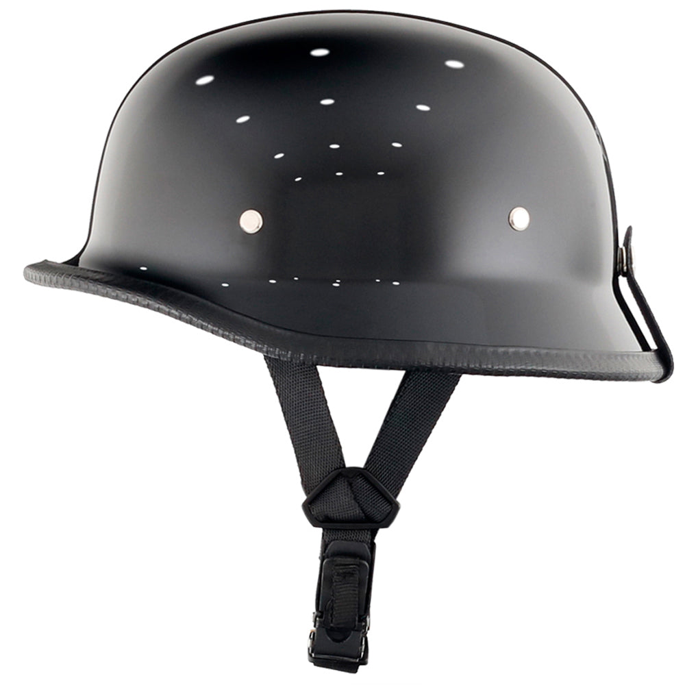 Lightest Mayan Style Half Helmet - Gloss Black