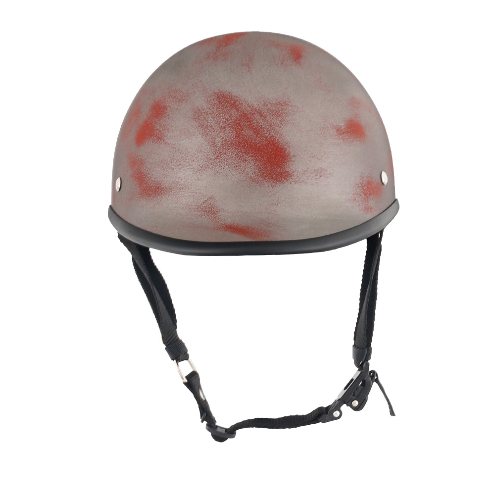 Smallest & Lightest DOT Open Face Polo Helmet - Rust Black