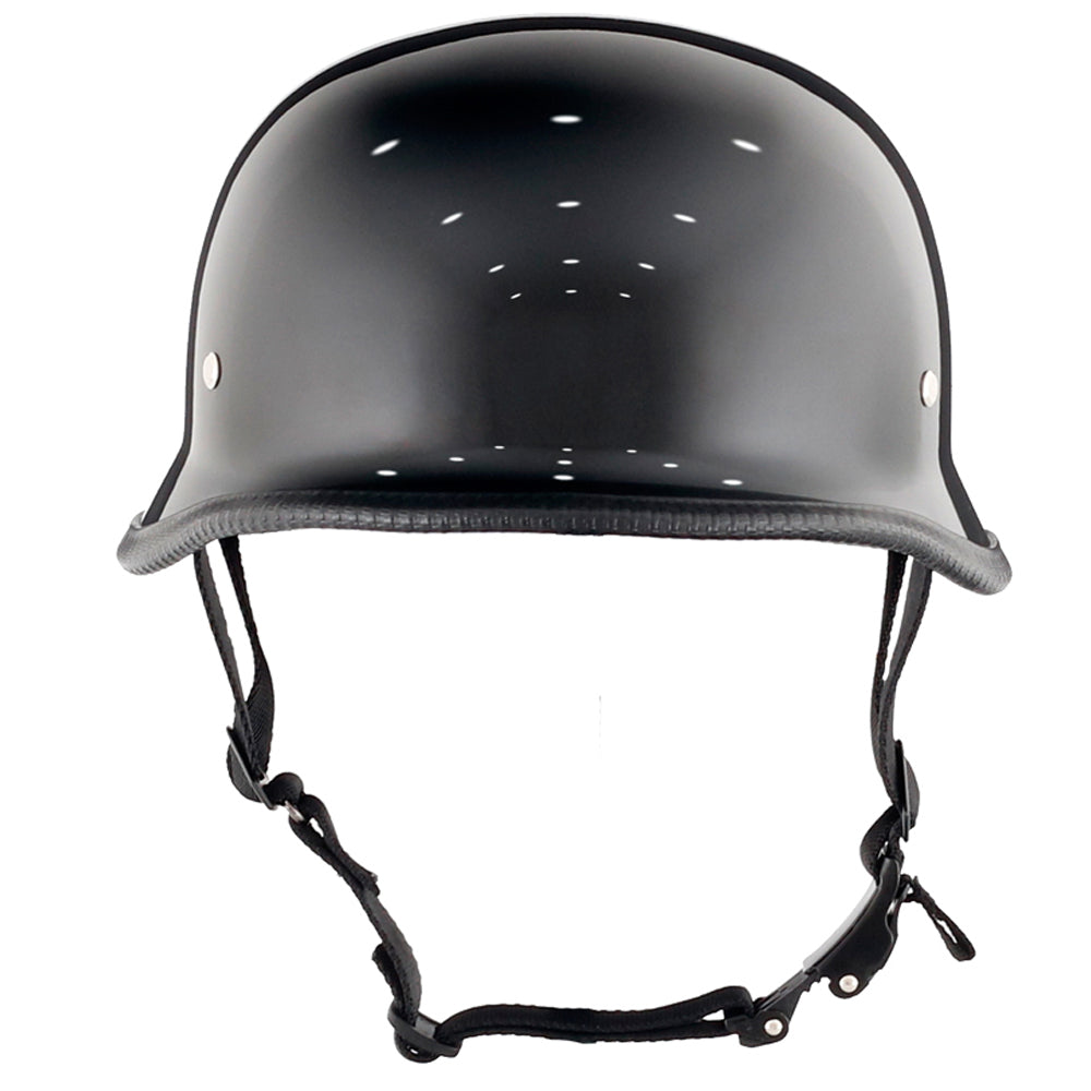 Lightest German Style Mayan DOT Half Helmet - Gloss Black