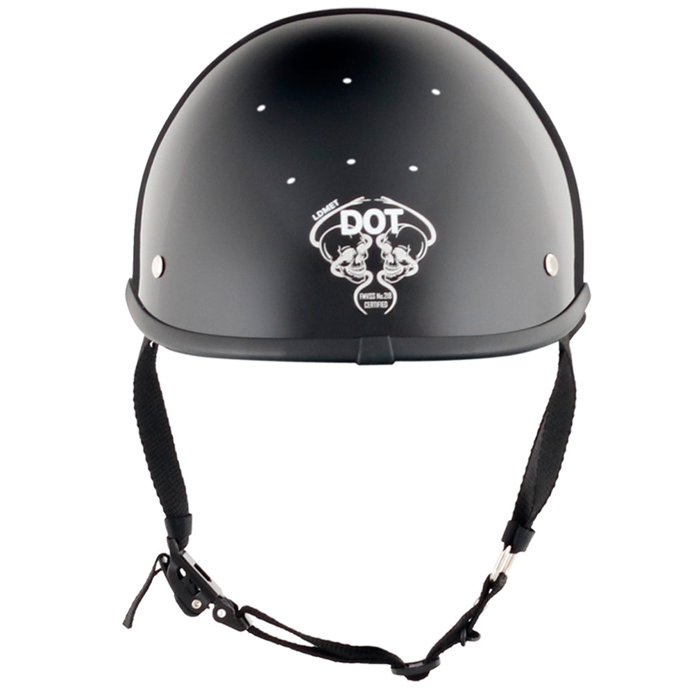 Smallest & Lightest DOT Polo Helmet- Gloss Black