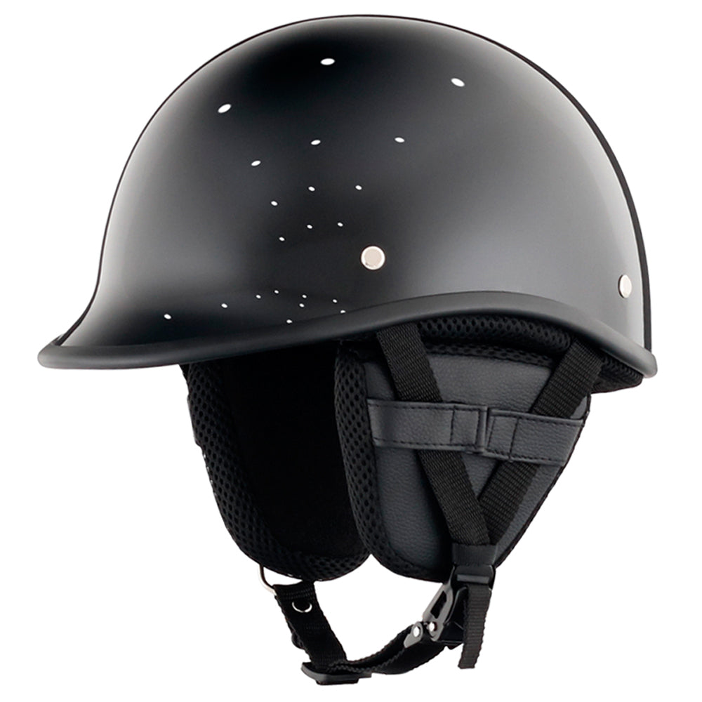 Smallest & Lightest DOT Polo Helmet- Gloss Black