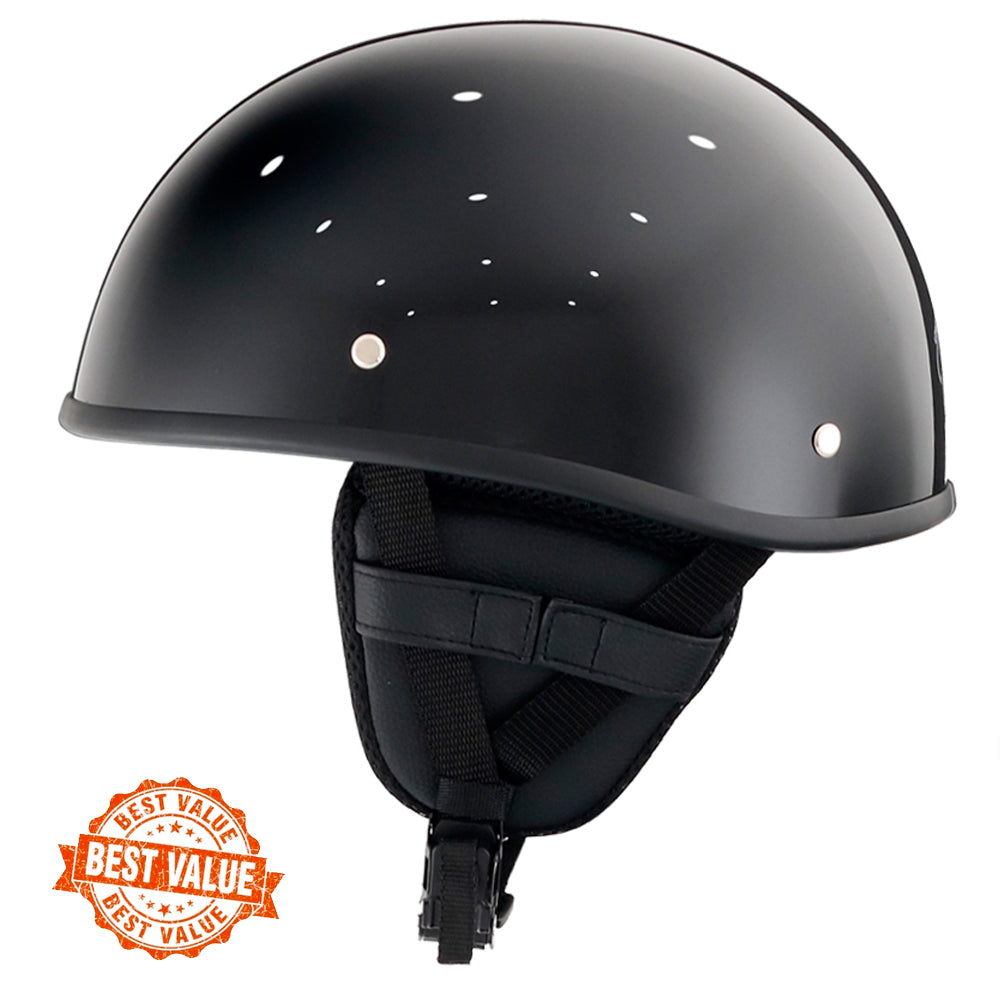 Smallest & Lightest Open Beanie Helme- Gloss Black