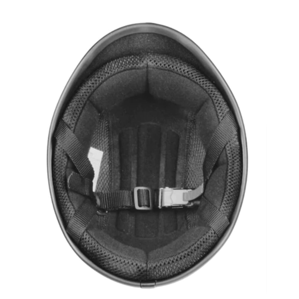 Smallest & Lightest DOT Open Face Polo Helmet - Rust Black