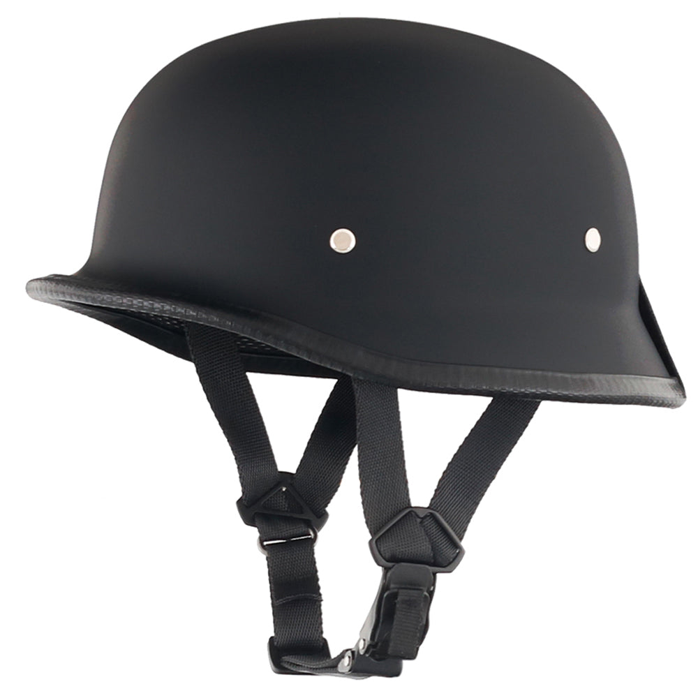 Lightest German Style Mayan DOT Half Helmet - Matte Black