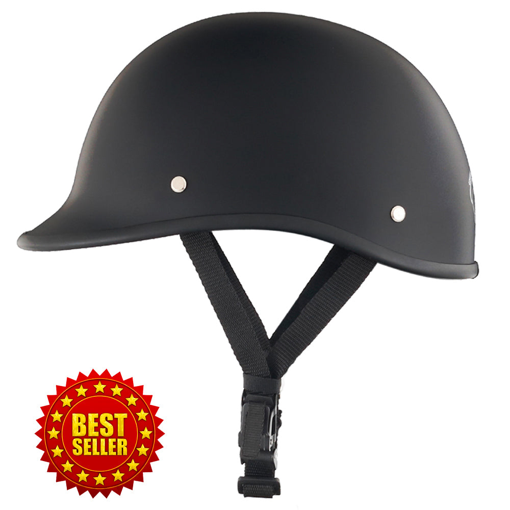 Smallest & Lightest Open Face Polo Helmet- Matte Black