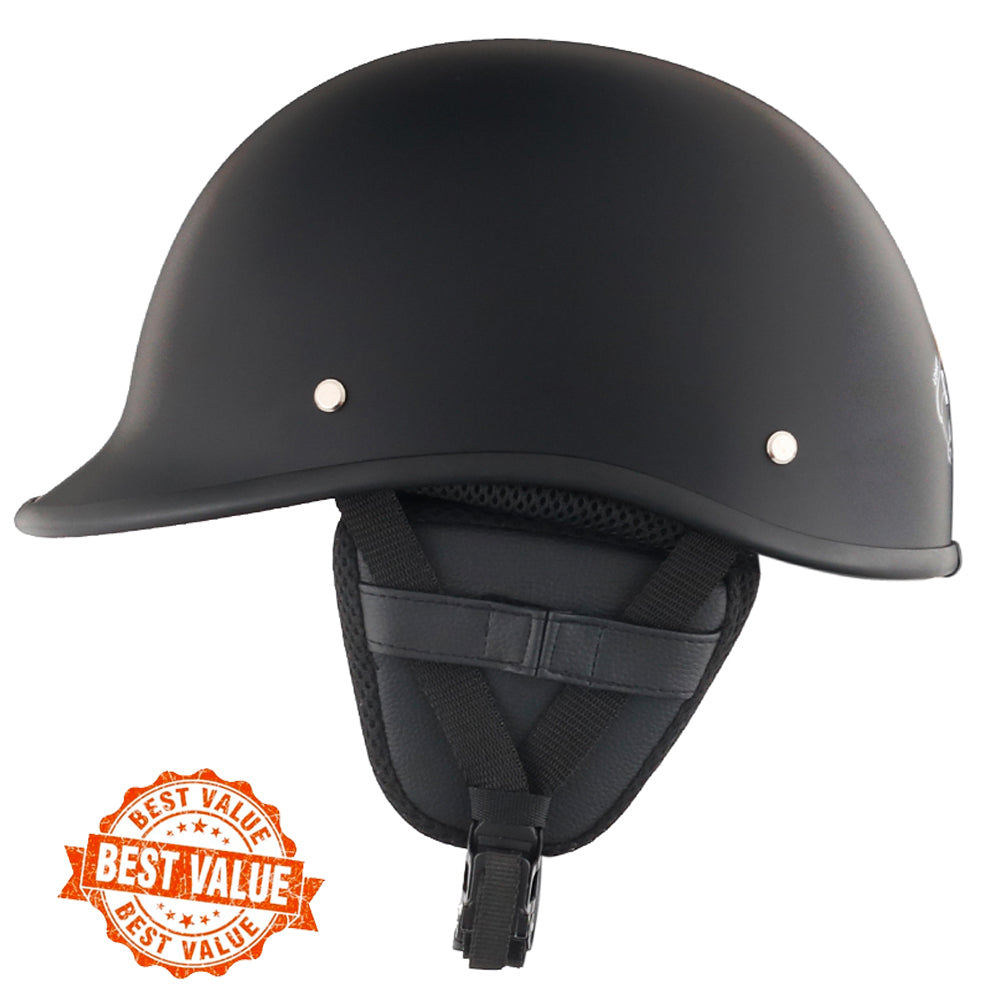 Smallest & Lightest Open Face Polo Helmet- Matte Black