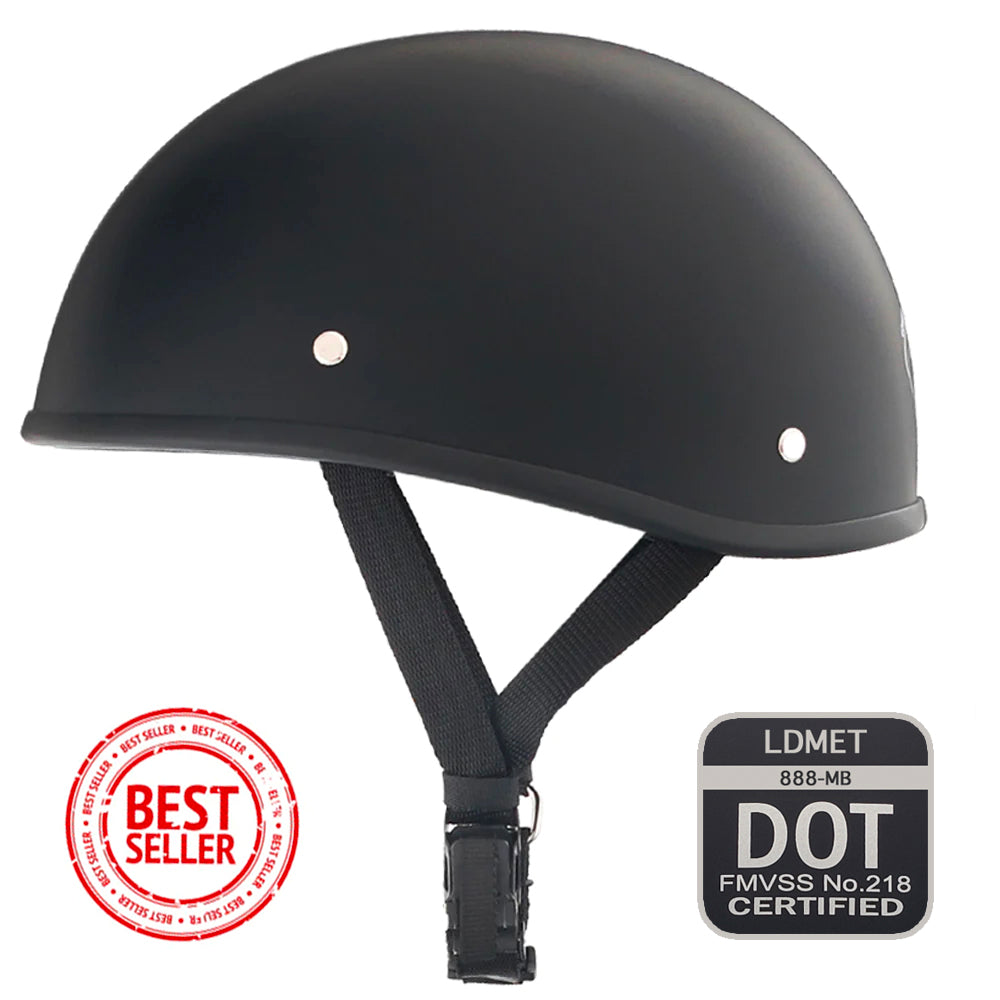 Smallest & Lightest DOT Beanie Helmet - Matte Black