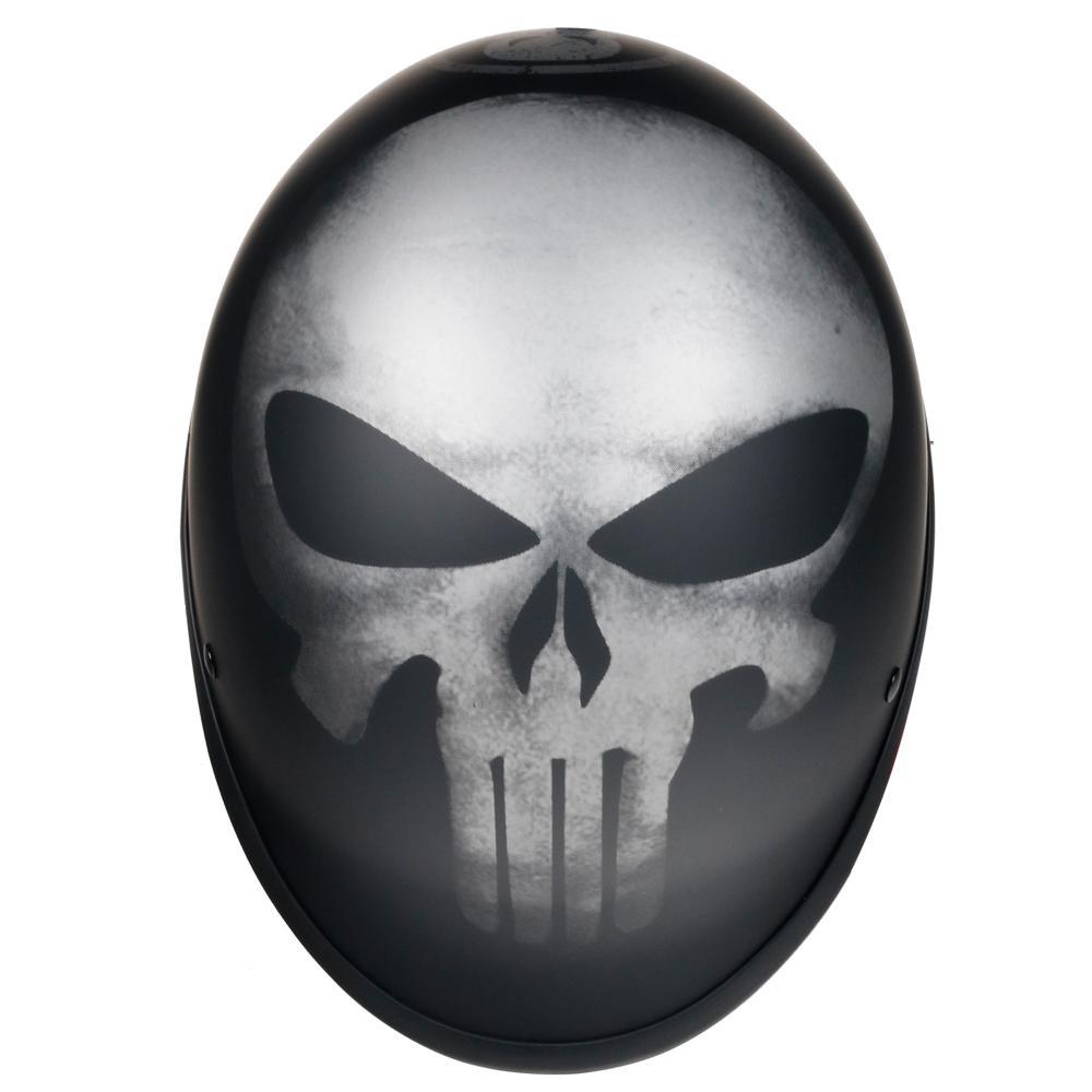 Smallest & Lightest Open Face Polo Helmet - Punisher Style