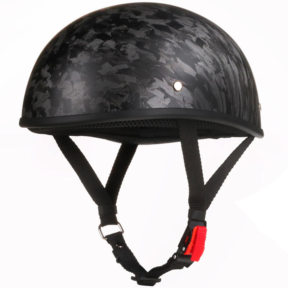 Smallest & Lightest Beanie Half Helmet - Carbon Fiber Black
