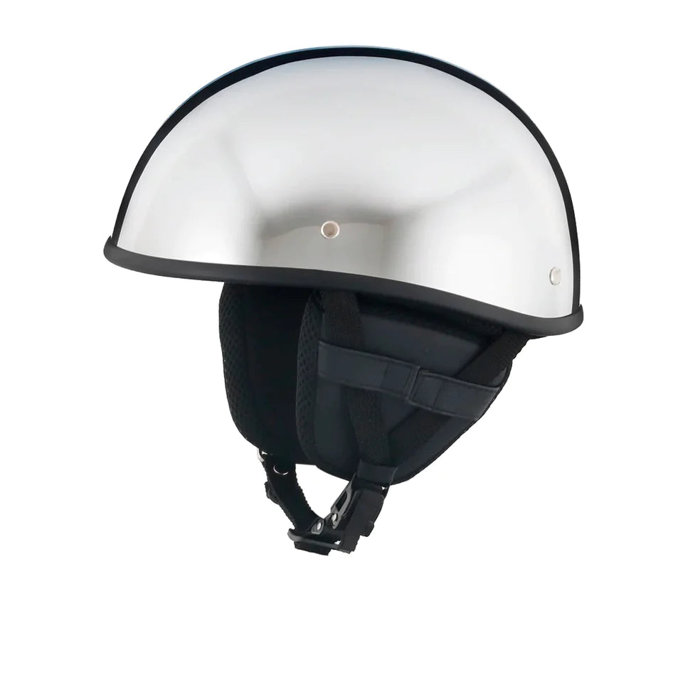 Smallest & Lightest DOT Beanie Helmet - Chrome